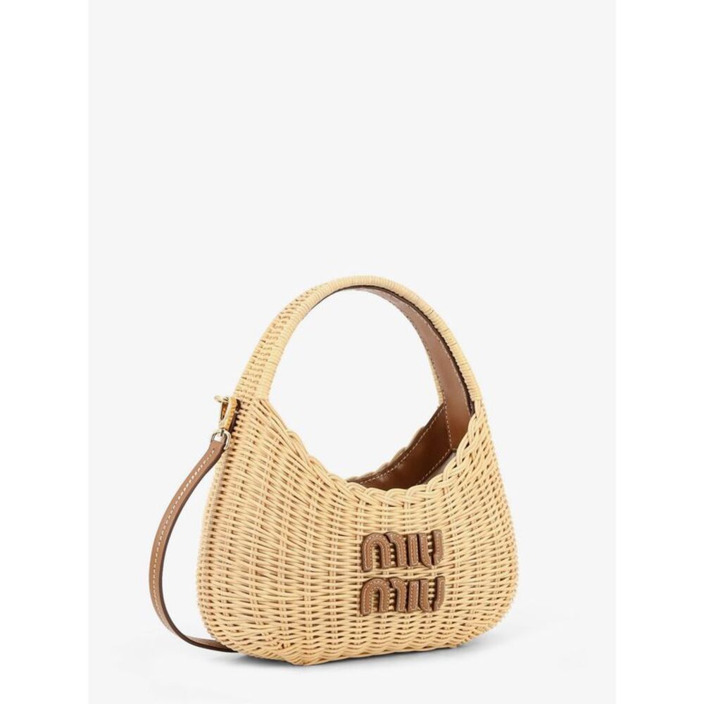 Miu Miu Women Wander Raffia Handbag - Picture 3 of 5